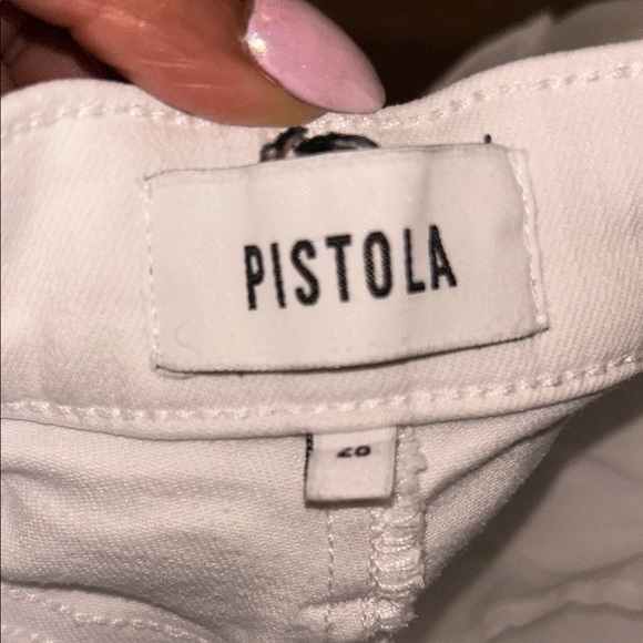pistola White Straight Leg High-Rise Jeans - Picture 3 of 5